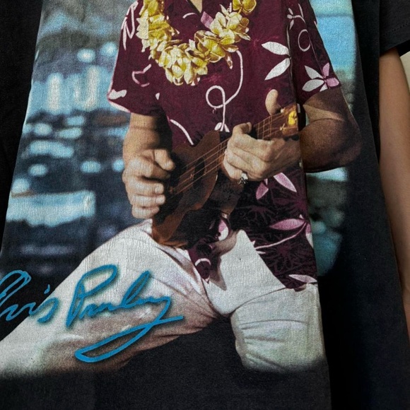 Vintage 1990s Elvis Presley Band Graphics Black Single Stitched Tee Shirt - Picture 6 of 6